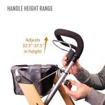 Stander Letâs Go Indoor Rollator, Lightweight Four Wheel Euro Style Walker with Tray, Folding Mobility Aid for Seniors by Trust Care, Red by Stander