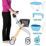 Stander Letâs Go Indoor Rollator, Lightweight Four Wheel Euro Style Walker with Tray, Folding Mobility Aid for Seniors by Trust Care, Red by Stander