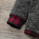 Baby Boy Outfit Winter Plaid Hoodie Baby Christmas Outfit Toddler Clothes for Boys 18-24 Months Dark Red by 