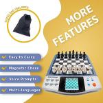iCore Electronic Chess Board Game Master Pro with 8 Different Games, 12 Chess Modes Magnet Chess Sets Game, Play 2 Player or Against Beginner to Expert Computer, 30 Skill Levels for Adults and Kids from iCore