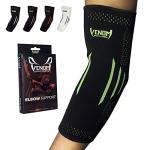 Venom Elbow Brace Compression Sleeve - Elastic Support, Tendonitis Pain, Tennis Elbow, Golfer's Elbow, Arthritis, Bursitis, Basketball, Baseball, Football, Golf, Lifting, Sports, Men, Women-(Green-L) by Venom Sports Fitness