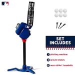 Franklin Sports Baseball Pitching Machine - Adjustable Baseball Hitting & Fielding Practice Machine For Kids - with 6 Baseballs - Great For Practice,Blue from Franklin Sports