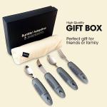 BunMo Adaptive Utensils for Elderly/Arthritis/Weak Hand Grip & Handicapped - Convenient Travel Pouch from BUNMO