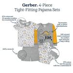 Gerber Baby Boys' 4-Piece Pajama Set, Dino Grey, 24 Months from Gerber