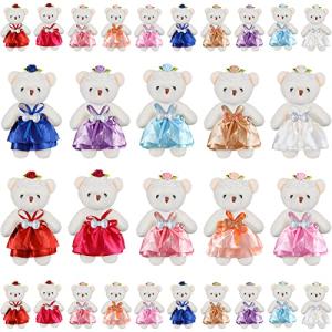 30 Pcs Mini Plush Bear Stuffed, 4.3 Inch Valentine's Day Stuffed Animals Plush Bears Toys Cute Mini Bear for Valentine Birthday Cake Wedding Decorations Party Favors Supplies from Civaner