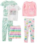 Simple Joys by Carter's Baby Girls' Toddler 6-Piece Snug Fit Cotton Pajama Set, Dinosaur, Rainbow,Unicorn, 4T from Carter's Simple Joys - Private Label