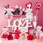 30 Pcs Mini Plush Bear Stuffed, 4.3 Inch Valentine's Day Stuffed Animals Plush Bears Toys Cute Mini Bear for Valentine Birthday Cake Wedding Decorations Party Favors Supplies from Civaner