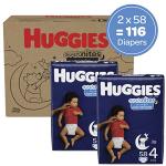 Nighttime Baby Diapers Size 4, 116 Ct, Huggies Overnites from Kimberly-Clark Corp.