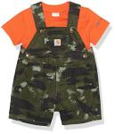 Carhartt Baby Boys Short-sleeve Bodyshirt & Canvas Shortall Infant-and-toddler-clothing-sets, Blind Fatigue Camo, 12M US from Carhartt