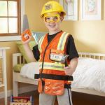 Melissa & Doug Role Play Costume Dress-Up Set (6 pcs) Frustration-Free Packaging - Pretend Construction Worker Outfit For Kids, Toddlers Ages 3+ by Melissa & Doug