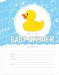 24 Rubber Ducky Baby Shower Invitations 5x7 Invites with 24 White Envelopes by Oh My Baby Shower