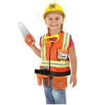 Melissa & Doug Role Play Costume Dress-Up Set (6 pcs) Frustration-Free Packaging - Pretend Construction Worker Outfit For Kids, Toddlers Ages 3+ by Melissa & Doug