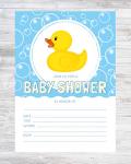 24 Rubber Ducky Baby Shower Invitations 5x7 Invites with 24 White Envelopes by Oh My Baby Shower