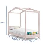 Delta Children Poppy House Wood Twin Bed, Platform Bed - No Box Spring Needed, Blush Pink by AmazonUs/DEN7B