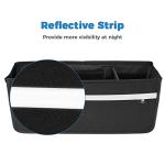 ISSYAUTO Walker Basket, Strap Mount Walker Cup Drink Holder with Two Split Board, Foldable Walker Storage Bag, Best Gift for Family and Friends - Black (Not Fit Rollator Walkers) from ISSYAUTO