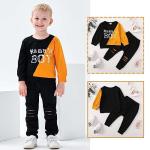 18 Months Boy Clothes Toddler Baby Boy Clothes Long Sleeve Mamas Boy Sweatshirt Cotton Sweatsuit Outfit Set Fall Winter Boy Clothes 18-24 Months Orange by 