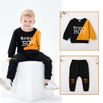 18 Months Boy Clothes Toddler Baby Boy Clothes Long Sleeve Mamas Boy Sweatshirt Cotton Sweatsuit Outfit Set Fall Winter Boy Clothes 18-24 Months Orange by 