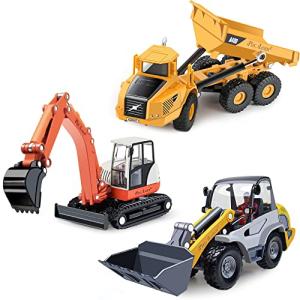 iPlay, iLearn Heavy Duty Construction Site Play Set, Mental Dump Truck, Excavator, Digger, Tractor, Diecast Model Vehicles, Outdoor Sandbox Car Toys, Birthday Gift 3 4 5 Year Old Toddler Boy Kid Child from iPlay, iLearn