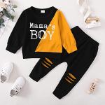 18 Months Boy Clothes Toddler Baby Boy Clothes Long Sleeve Mamas Boy Sweatshirt Cotton Sweatsuit Outfit Set Fall Winter Boy Clothes 18-24 Months Orange by 
