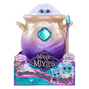 Magic Mixies Magical Misting Cauldron with Interactive 8 inch Blue Plush Toy and 50+ Sounds and Reactions, Multicolor by Moose Toys