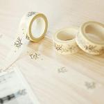 Cute Sticker 2Pcs Wishing Tree DIY Paper Adhesive Sticker Decorative Washi Tape Stationery - Golden from MoO1deer