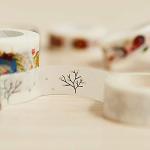 Cute Sticker 2Pcs Wishing Tree DIY Paper Adhesive Sticker Decorative Washi Tape Stationery - Golden from MoO1deer