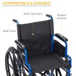 Drive Medical Blue Streak Wheelchair with Flip Back Desk Arms, Swing Away Footrests, 16 Inch Seat from Drive Medical