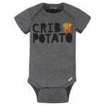 Onesies Brand Baby Boys' 8-Pack Short Sleeve Mix & Match Bodysuits, Grey Hungry, 6-9 Months by 