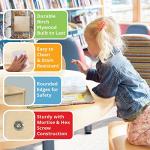 Contender Mobile Folding Supersized Toy Organizer, Bookcase, Craft & Supplies Storage Unit for Classroom, Daycare, Home in Natural Wood Finish by Wood Designs