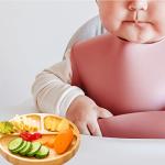 Silicone Bibs For Babies & Toddle 3PCs/Set Soft Waterproof Bibs For Girl,Adjustable Feeding Bib by 