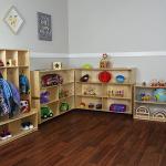 Contender Mobile Folding Supersized Toy Organizer, Bookcase, Craft & Supplies Storage Unit for Classroom, Daycare, Home in Natural Wood Finish by Wood Designs