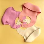 Silicone Bibs For Babies & Toddle 3PCs/Set Soft Waterproof Bibs For Girl,Adjustable Feeding Bib by 