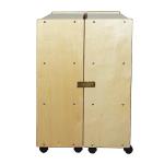 Contender Mobile Folding Supersized Toy Organizer, Bookcase, Craft & Supplies Storage Unit for Classroom, Daycare, Home in Natural Wood Finish by Wood Designs