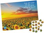 300-Piece Calm Jigsaw Puzzle for Relaxation, Stress Relief, and Mood Elevation, for Adults and Kids Ages 8 and up, Sunflower Fields by Spin Master