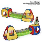 UTEX 3 in 1 Pop Up Play Tent with Tunnel, Ball Pit for Kids, Boys, Girls, Babies and Toddlers, Indoor/Outdoor Playhouse by UTEX