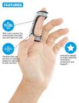 Neo G Finger Splint, Easy-Fit - Support for Trigger Finger, Mallet Finger, Baseball Finger, Strain, Sprains, Broken Fingers, Basketball - Patented Design - Class 1 Medical Device - Large - Grey - 6.5cm/2.6in by Neo G