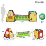 UTEX 3 in 1 Pop Up Play Tent with Tunnel, Ball Pit for Kids, Boys, Girls, Babies and Toddlers, Indoor/Outdoor Playhouse by UTEX