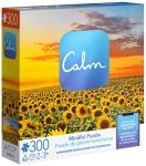 300-Piece Calm Jigsaw Puzzle for Relaxation, Stress Relief, and Mood Elevation, for Adults and Kids Ages 8 and up, Sunflower Fields by Spin Master