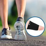 4 Pairs Compression Arch Support Sleeves with Gel Pad Inside Metatarsal Compression Arch Support Brace Cushioned Gel Foot Sleeves for Women Men Flat Foot Pain Relief (Black) by Nuanchu