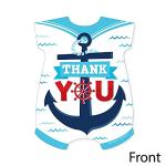 Big Dot of Happiness Ahoy Itâs a Boy - Shaped Thank You Cards - Nautical Baby Shower Thank You Note Cards with Envelopes - Set of 12 from Big Dot of Happiness, LLC