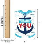 Big Dot of Happiness Ahoy Itâs a Boy - Shaped Thank You Cards - Nautical Baby Shower Thank You Note Cards with Envelopes - Set of 12 from Big Dot of Happiness, LLC