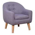 Single Linen Fabric Kids Armchair, Toddler Sofa and Couch with Wooden Legs, Ideal Children Seat for Children Gift (Gray) by KOPOO