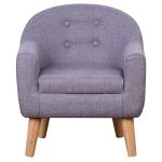 Single Linen Fabric Kids Armchair, Toddler Sofa and Couch with Wooden Legs, Ideal Children Seat for Children Gift (Gray) by KOPOO