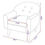 Single Linen Fabric Kids Armchair, Toddler Sofa and Couch with Wooden Legs, Ideal Children Seat for Children Gift (Gray) by KOPOO