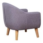 Single Linen Fabric Kids Armchair, Toddler Sofa and Couch with Wooden Legs, Ideal Children Seat for Children Gift (Gray) by KOPOO