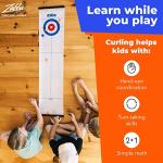 Elite Sportz Equipment Curling Game - Tabletop Games for Adults, Kids & Families - 4 Ft x 1 Ft Mat for Indoor Fun w/ Bonus Travel Bag - Ages 6 & Up from Elite Sportz Equipment