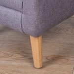 Single Linen Fabric Kids Armchair, Toddler Sofa and Couch with Wooden Legs, Ideal Children Seat for Children Gift (Gray) by KOPOO