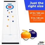 Elite Sportz Equipment Curling Game - Tabletop Games for Adults, Kids & Families - 4 Ft x 1 Ft Mat for Indoor Fun w/ Bonus Travel Bag - Ages 6 & Up from Elite Sportz Equipment