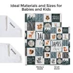 MDPrints Woodland Personalized Baby Blankets - Custom Baby Blanket with Name for Boys - Soft Plush Fleece (Woodland 214b) by MDPrints Global