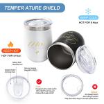 Pregnancy Gifts for First Time Moms Dad, Mommy and Daddy Est 2022 Stainless Steel Wine Tumbler Set with Onesie Baby Socks Drool Bib and Decision Coin - Top New Parents Gifts Idea for Gender Reveal from Kjtao